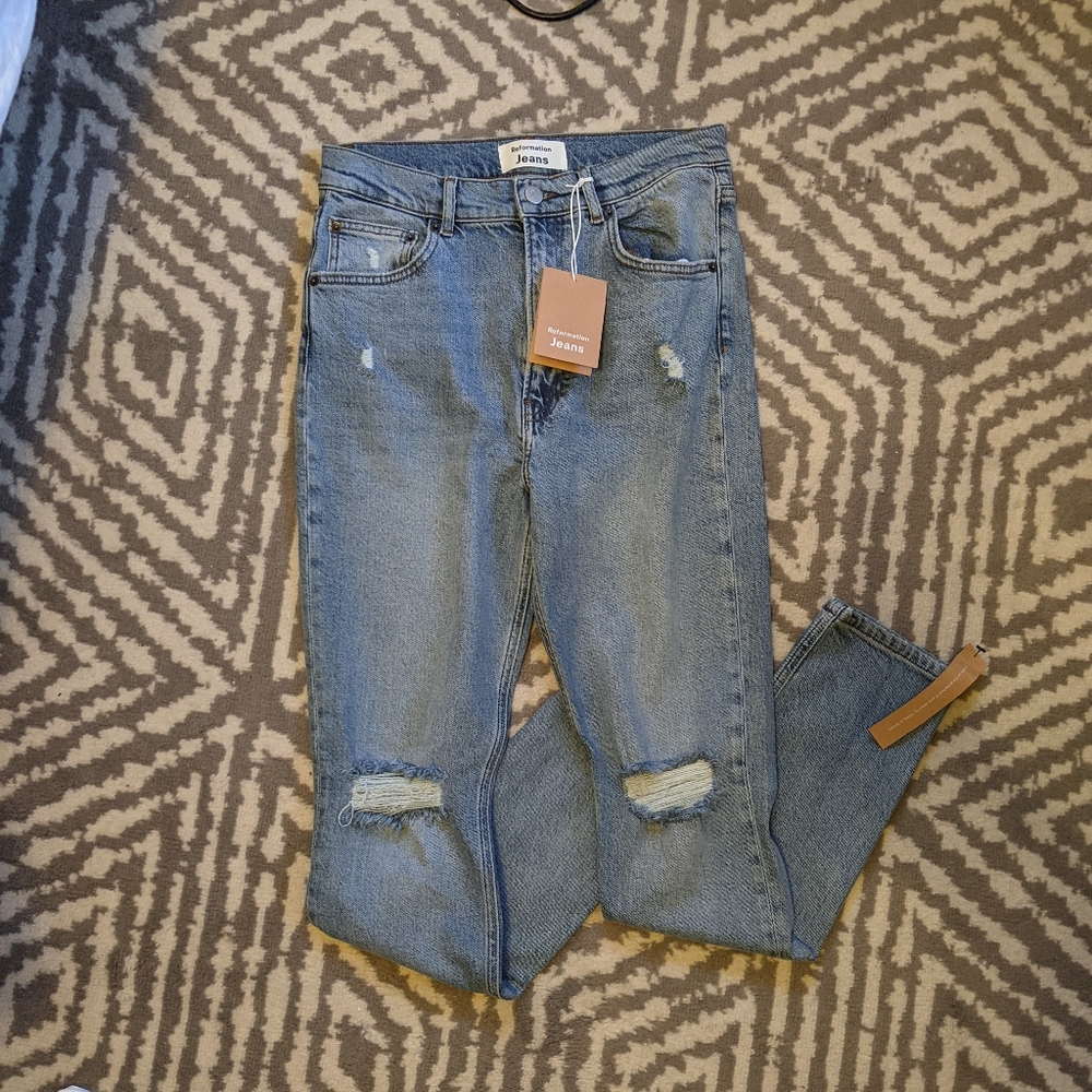 NWT Reformation high& skinny jeans